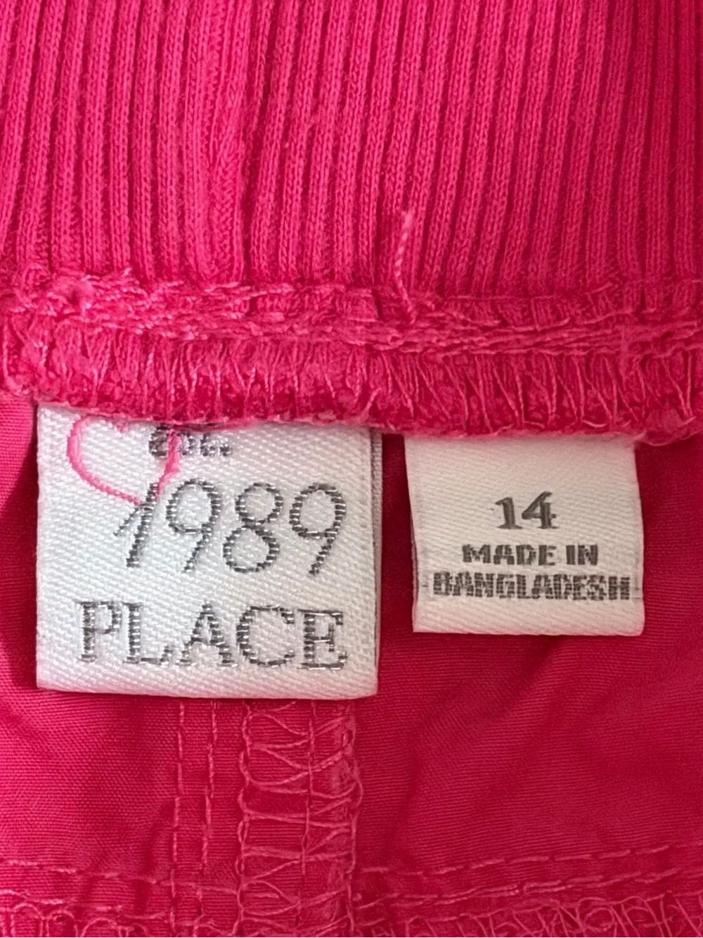 The Children's Place Girls' Elastic Waist Active Cotton Shorts Hot Pink Size14